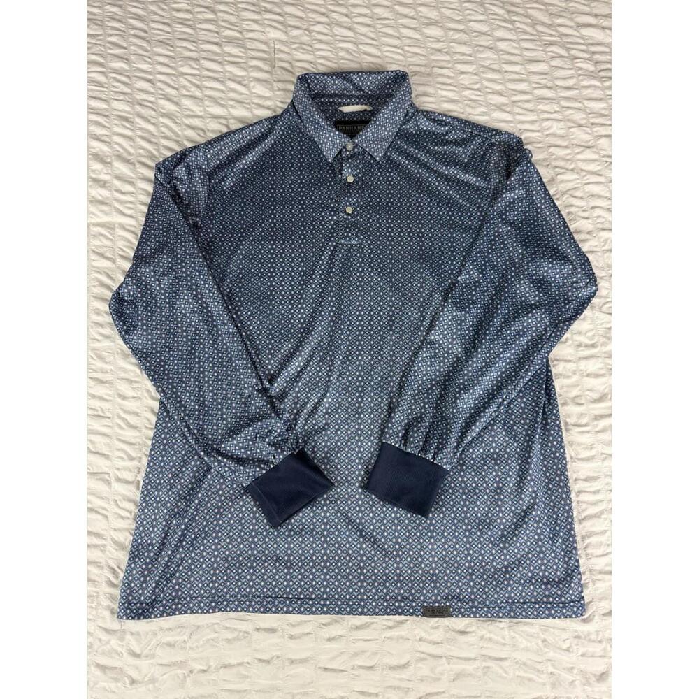 Panhandle Western Long Sleeve Polo Shirt Men's Large L Pearl Snap Performance